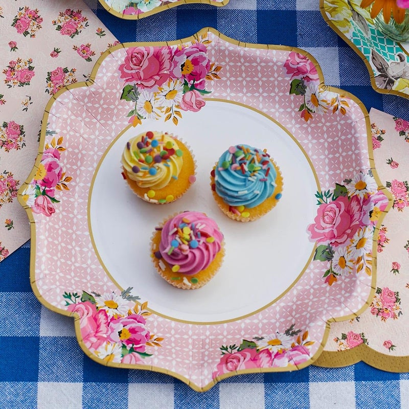 Talking Tables Vintage Floral Paper Plates Disposable Dishes For Mothers Day Truly Scrumptious Afternoon Tea Party Decorations Birthday Baby Shower Wedding