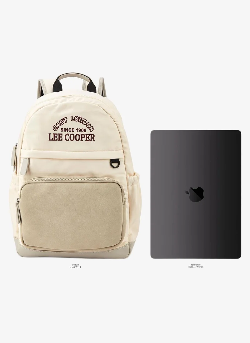 Lee Cooper Logo Print Backpack With Adjustable Straps