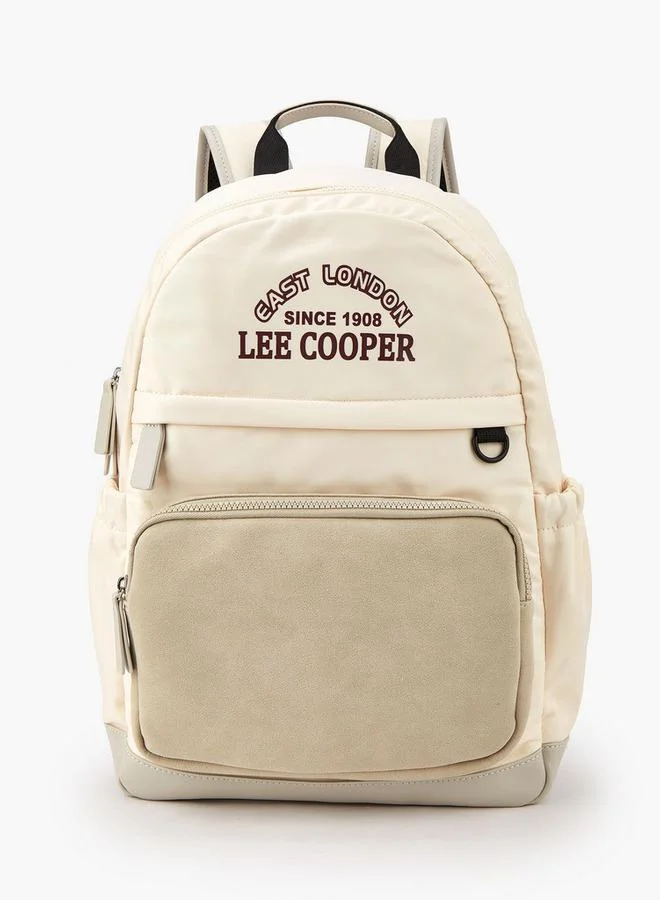 Lee Cooper Logo Print Backpack With Adjustable Straps