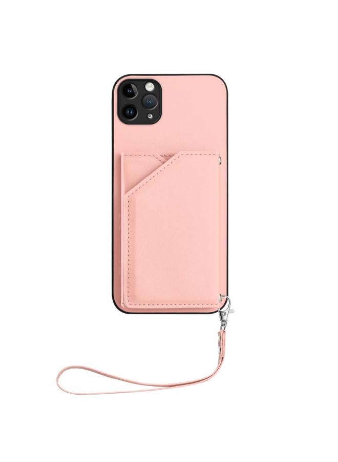 اس-توب جراب لهاتف iPhone 11 Pro Max Skin Feel مع أربع فتحات للبطاقات وحزام معصم - Image 2