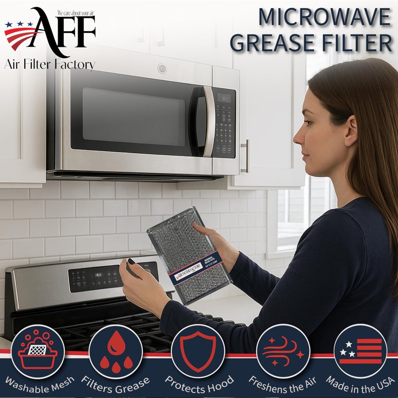 Air Filter Factory Microwave Oven Replacement For LG 5230W1A012B 12-Layer Aluminum Mesh Grease Filters 2-Pack - Image 2
