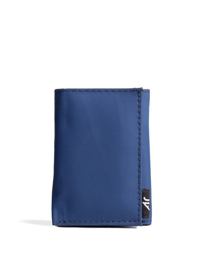 ايه ار سابلاي Ar Tri Wallet من Arij Bags | محفظة قماش مقاوم للمياه، تصميم ثلاثي الطي، 7 جيوب للكروت، جيب للنقود، حماية RFID، تصميم عملي للاستخدام اليومي (كحلي) - Image 1