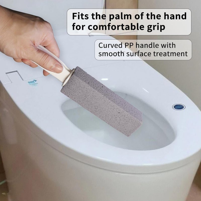 SIMESTICH فرشاة تنظيف المرحاض SIMESTICH مع مقبض | حجر الخفاف لتنظيف المرحاض، حوض الاستحمام، وحوض الغسيل، أداة تنظيف الشواية والبلاط (عبوة من 4) - Image 3