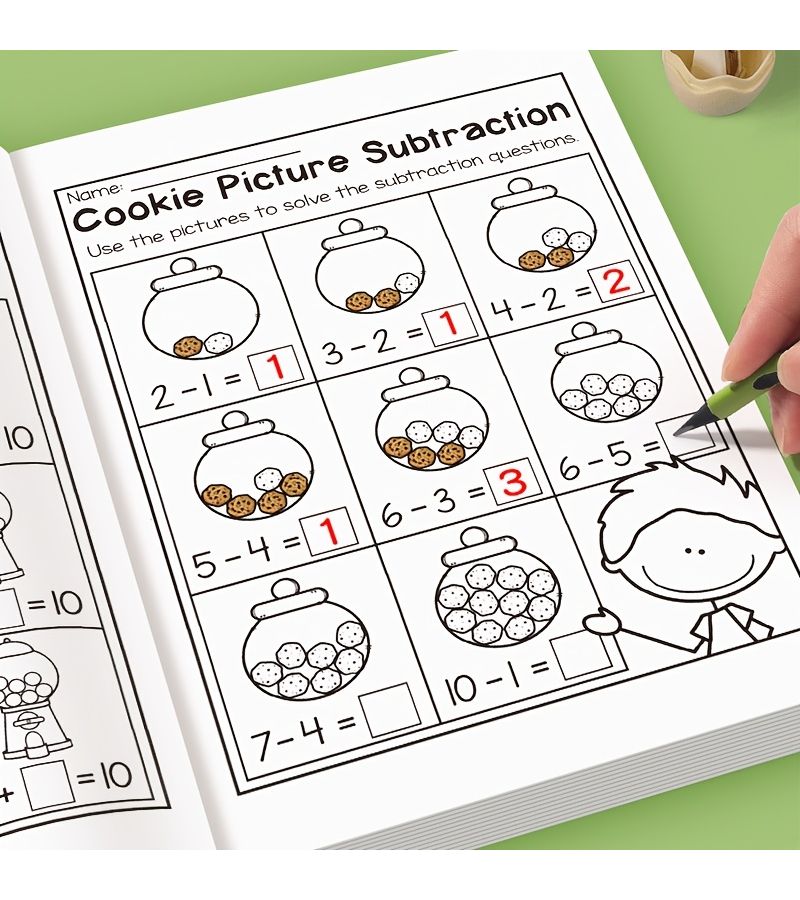 Kindergarten Fun Fill In The Blank Number Workbook For Addition And Subtraction Within 30 Math Arithmetic Game Improve Cognition 32 Pages - Image 2