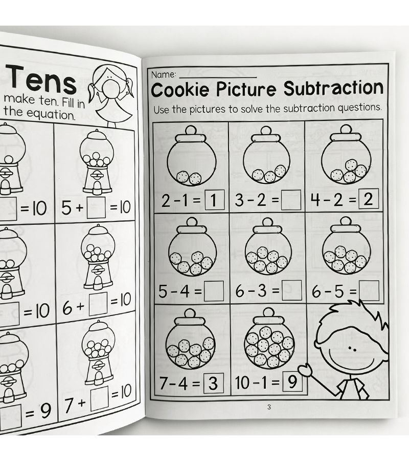 Kindergarten Fun Fill In The Blank Number Workbook For Addition And Subtraction Within 30 Math Arithmetic Game Improve Cognition 32 Pages - Image 5