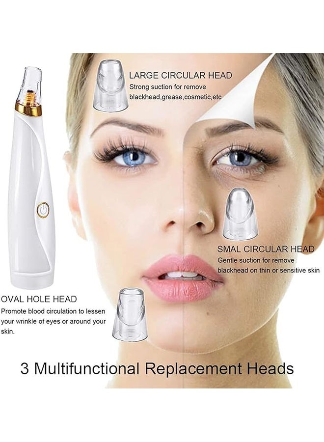 Blackhead Remover with 3 Probes, 3 Suction Power Electric Small Bubble Pore Cleanser, Facial Pore Cleaner Machine, Smooth Skin, Absorb Grease, Female Beauty, Electric Acne Extractor Tool for Adult - Image 2