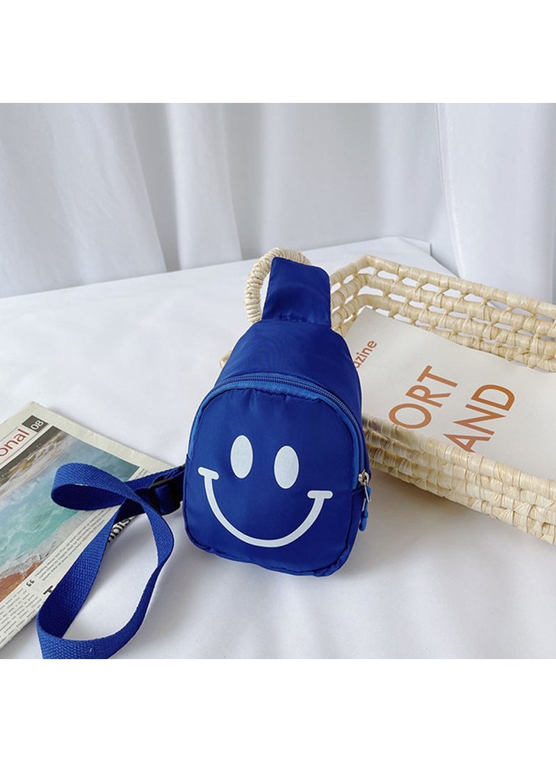 Generic 2024 New Large Capacity Smiley Face Crossbody Bag Summer Childrens Backpack BabyWomens Mini Small Bag For Kids Dark blue 
