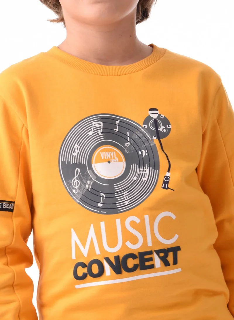 URBASY URBASY Kids 100% Cotton Sweatshirt  - MUSTARD