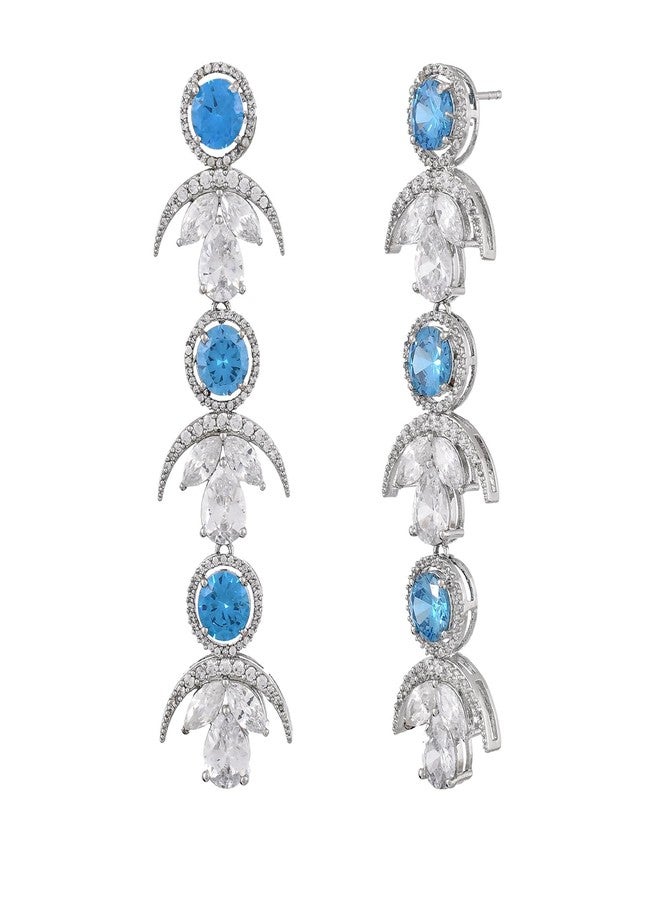 Voylla Before Sunrise Lana Statement Dangler Earrings For Women Anti Tarnish Festive Wedding Party Designer Long Earrings Gift For Women - Image 1
