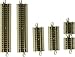 Bachmann Trains SnapFit EZ TRACK ASST SECTIONS STRAIGHT TRACK 2 each 450 225 and 1125 per card NICKEL SILVER Rail With Grey Roadbed N Scale 8 - Image 3