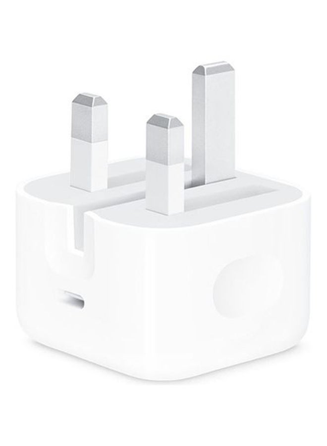 USB-C Power Adapter With Type-C To Lightning Cable 20W White  - Image 3