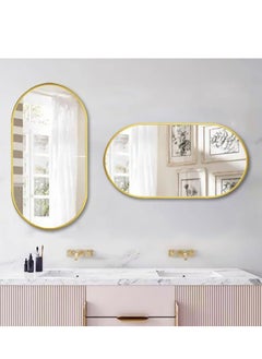 Generic Wall Mirror Bathroom Mirror Full Body Mirror Full Length Mirror Wall Mounted Oval Mirror Makeup Mirror Dressing Mirror Frame Mirror for Bathroom Living Room Bedroom (50*83CM)  - Image 4