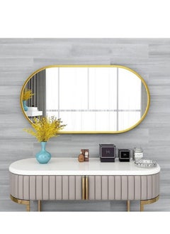 Generic Wall Mirror Bathroom Mirror Full Body Mirror Full Length Mirror Wall Mounted Oval Mirror Makeup Mirror Dressing Mirror Frame Mirror for Bathroom Living Room Bedroom (50*83CM)  - Image 3