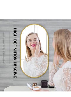 Generic Wall Mirror Bathroom Mirror Full Body Mirror Full Length Mirror Wall Mounted Oval Mirror Makeup Mirror Dressing Mirror Frame Mirror for Bathroom Living Room Bedroom (50*83CM)  - Image 5