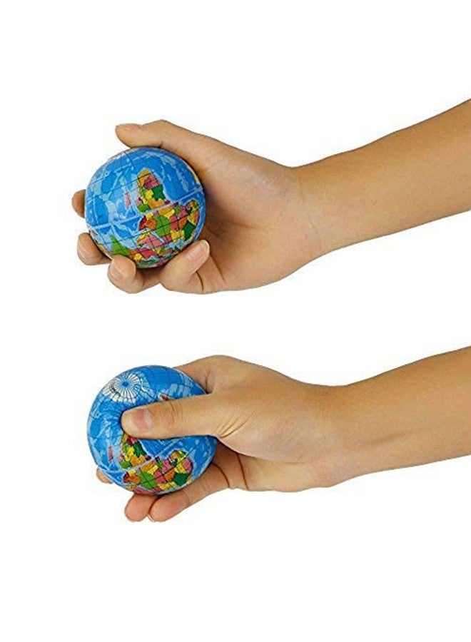 Sohapy 2.48'' Mini Squeezable Globe Stress Ballstension Reliver Ballsparty Favorsoft Pu Globe Ballearth Patternparty Toys (6 Pcs) - Image 3