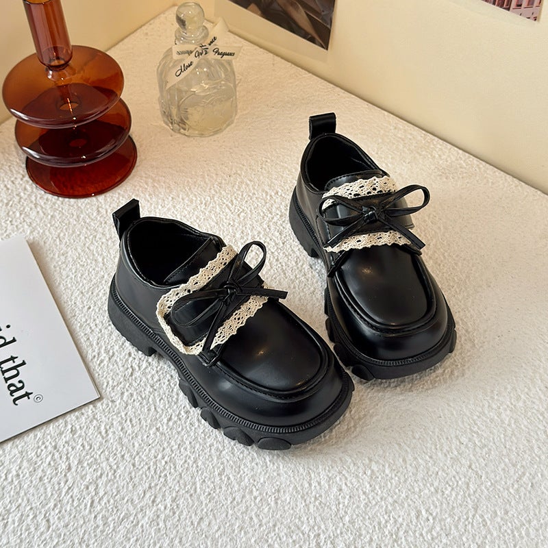 Girls'' Small Leather Shoes 2025 New Spring and Autum Kidsren''s Princess Shoes Baby Girl''s Shoes Black Soft-Soled Loafers - Image 3