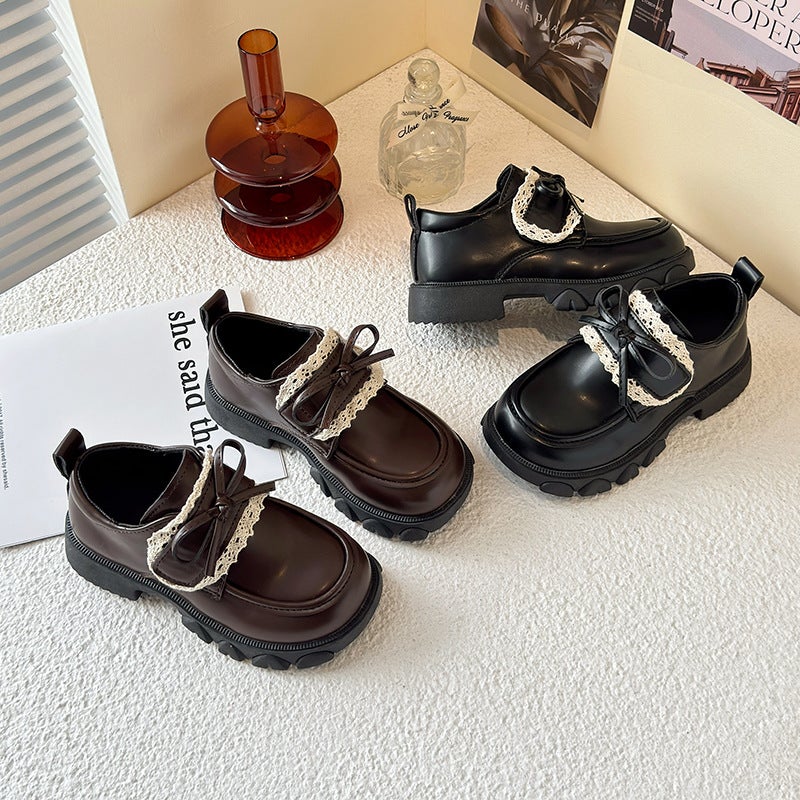 Girls'' Small Leather Shoes 2025 New Spring and Autum Kidsren''s Princess Shoes Baby Girl''s Shoes Black Soft-Soled Loafers - Image 5