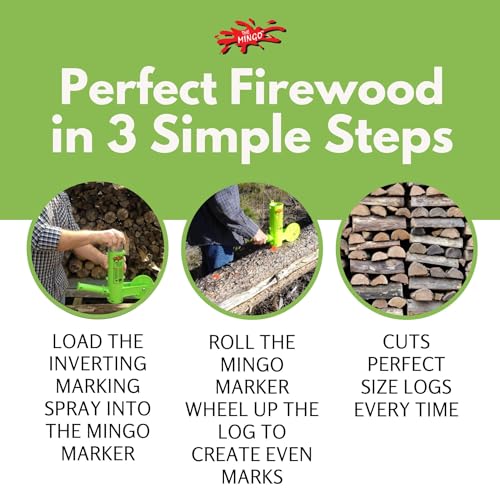 THE MINGO Marker Firewood Measuring Tool - Chainsaw Firewood Marking Tool With Marking Wheel - Log Paint Marker -Firewood Measuring Tool - Chainsaw Accessories (Mingo Marker With 6"-12"-24" Wheel) - Image 4