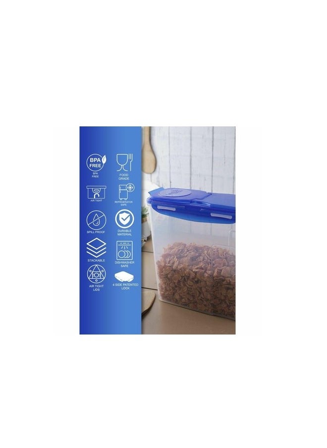 LocknLock 3.9L Cereal Dispenser – Airtight, BPA-Free Container with Patented Locking System for Fresh Food Storage