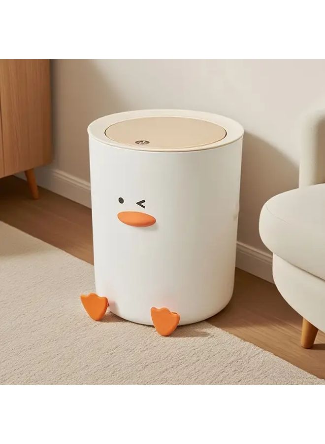 Duckling Press On Trash Can With Lid Durable Plastic Waste Basket - Image 5