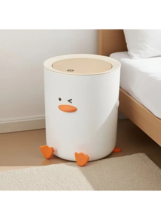 Duckling Press On Trash Can With Lid Durable Plastic Waste Basket - Image 4