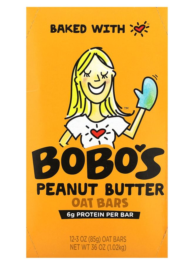 Peanut Butter Oat Bars 12 Bars 3 oz (85 g) Each