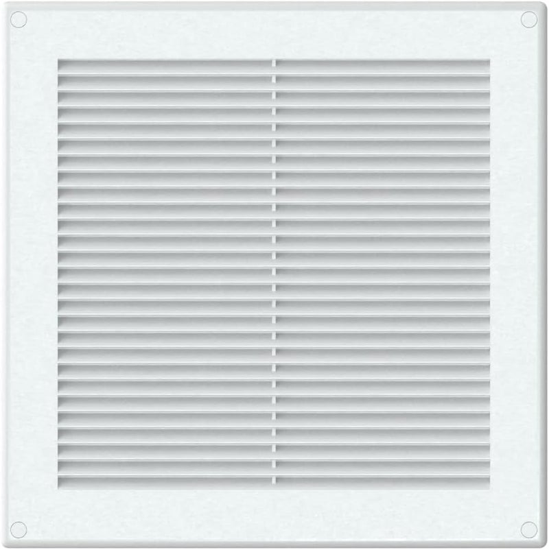 Awenta غطاء شبكة تهوية بلاستيكي من مقاس 300×300 مم (12×12 بوصة)، أبيض مع شبكة حشرات، وأغطية فتحات مسامير لمظهر أفضل - Image 2