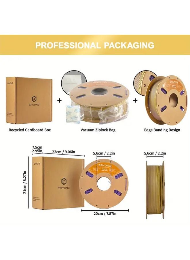 ERYONE Matte Dual Color 3D Printer Filament 1kg 1.75mm Black White - Image 5