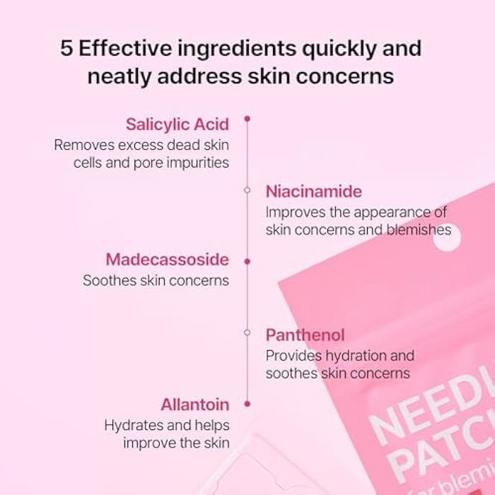 NEEDLY Patch for Blemishes Colorful, 12 Patches | Hydrocolloid Microdart Pimple Patch, Cute Star, Heart & Teardrop Micropoint Acne Patch for Early-Stage Zits and Deep Pimples, Korean Skin Care - Image 5