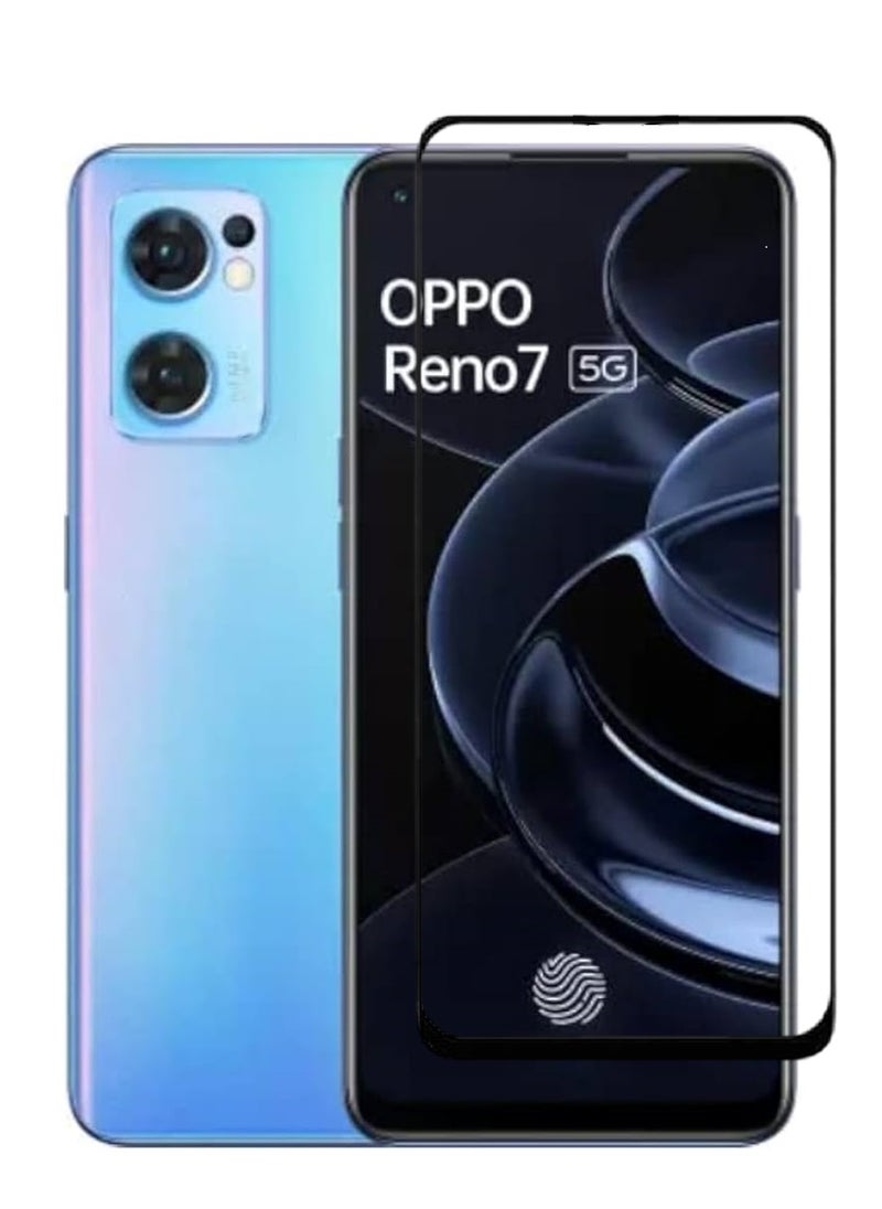 AINA Tempered Glass Screen Protector 5D Designed For Oppo Reno7 5G Full Glue Edge to Edge Full Screen Coverage And Bubble Free - Image 1