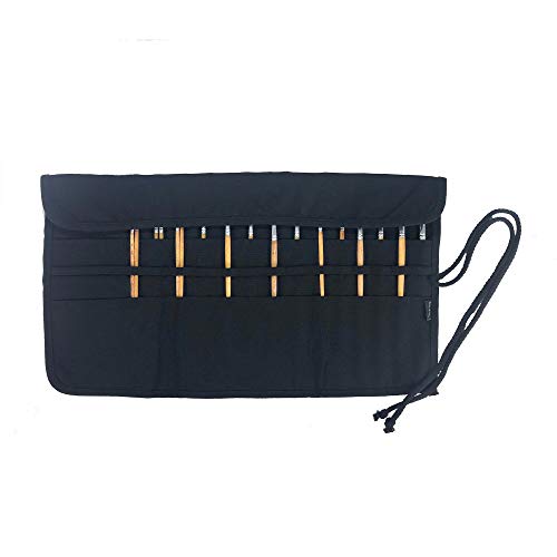 A AIFAMY 30 Pockets Artist Paint Brush Holder, Canvas Roll Up Case Bag & Storage Organizer Pouch Case- Store Brush, Pens Tools - Image 2