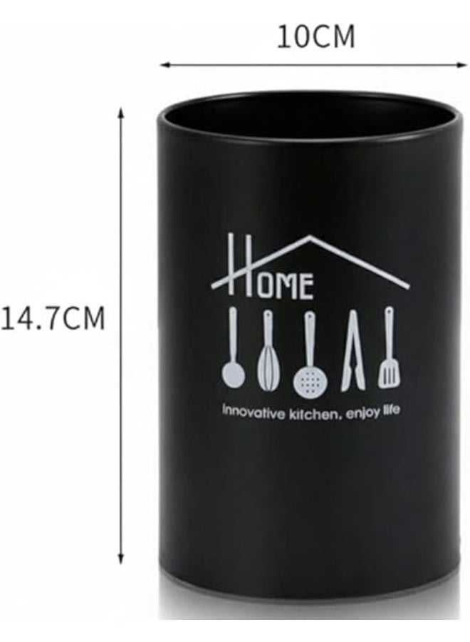 Spaceshoop Kitchen Utensils Cutlery Holder Metal Kitchen Sturdy and Durable with Black Matt - Image 3