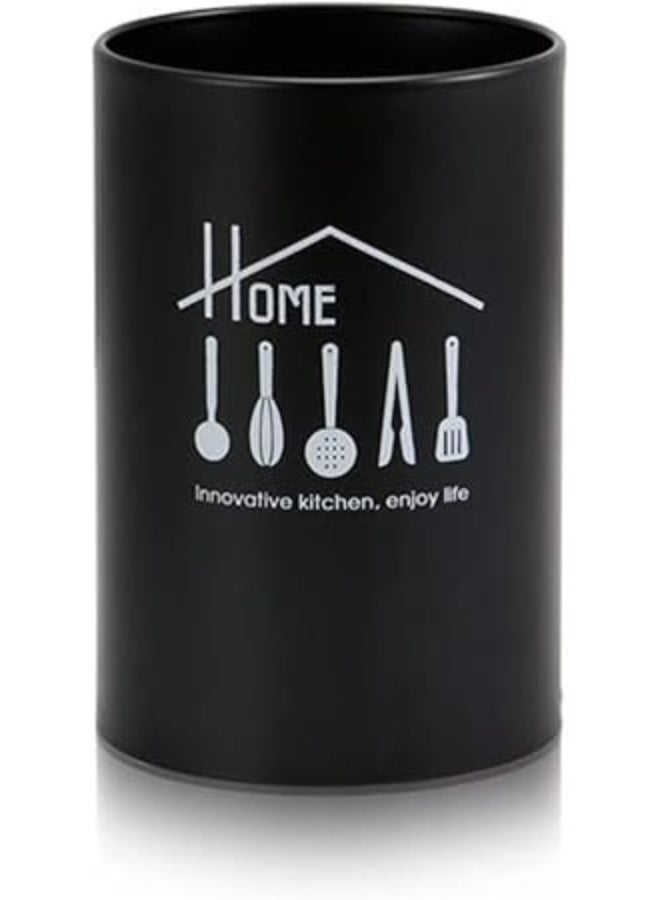 Spaceshoop Kitchen Utensils Cutlery Holder Metal Kitchen Sturdy and Durable with Black Matt - Image 1