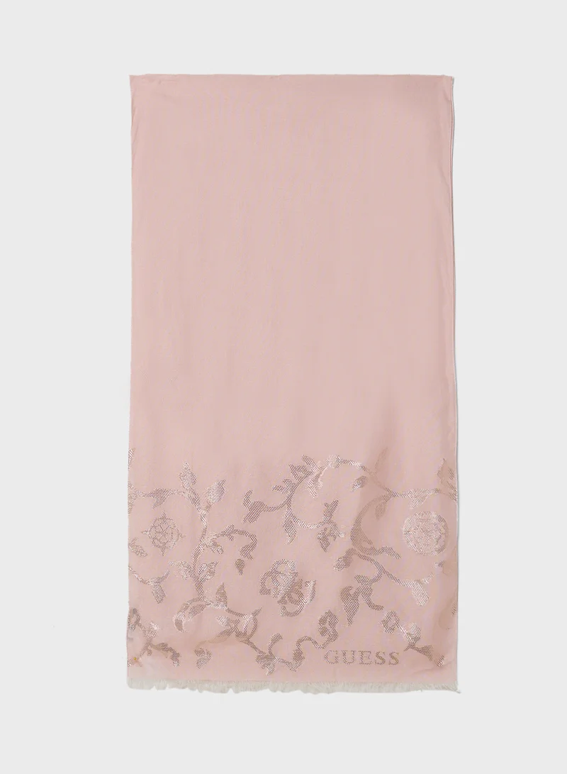 جس Flower Printed Scarf