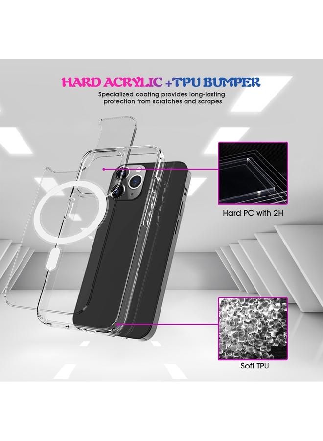 S-TOP Case For iPhone 16 Pro MagSafe Clear Acrylic PC +TPU Phone Case - Image 5