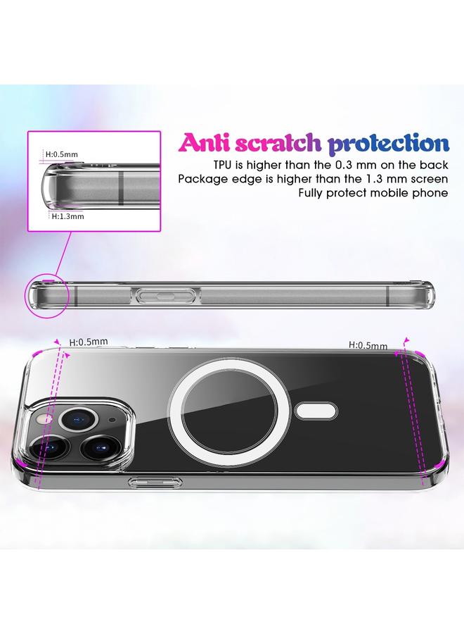 S-TOP Case For iPhone 16 Pro MagSafe Clear Acrylic PC +TPU Phone Case - Image 4