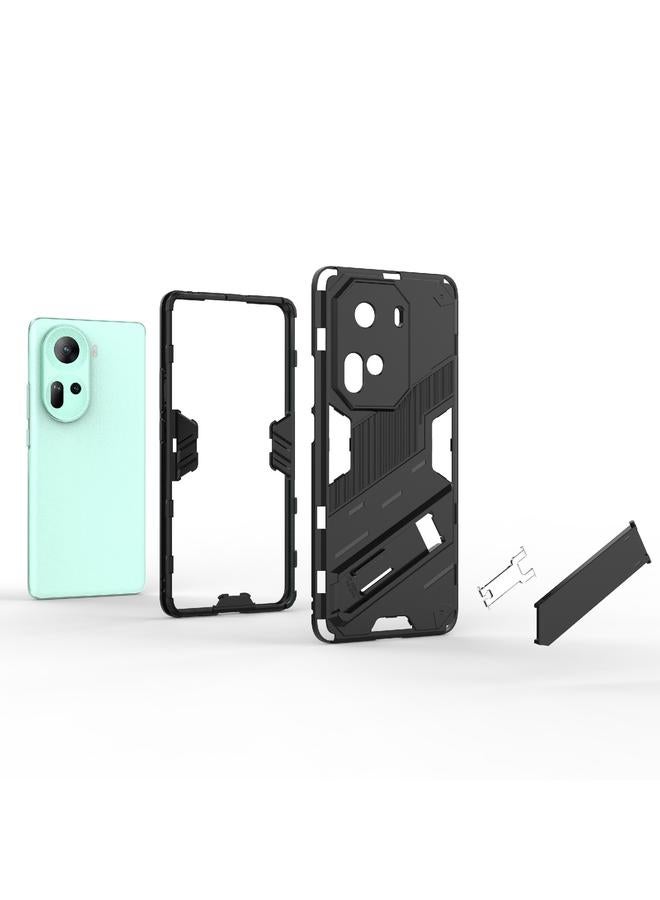 S-TOP Case For OPPO Reno11 5G Global Punk Armor 2 in 1 PC + TPU Phone Case with Holder - Image 5