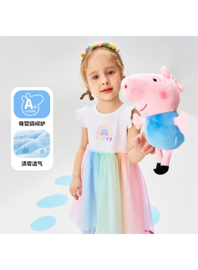 Peppa Pig summer 2025 Girls' Thin Rainbow Mesh Sleeveless Dress For Infants And Toddlers - Image 2