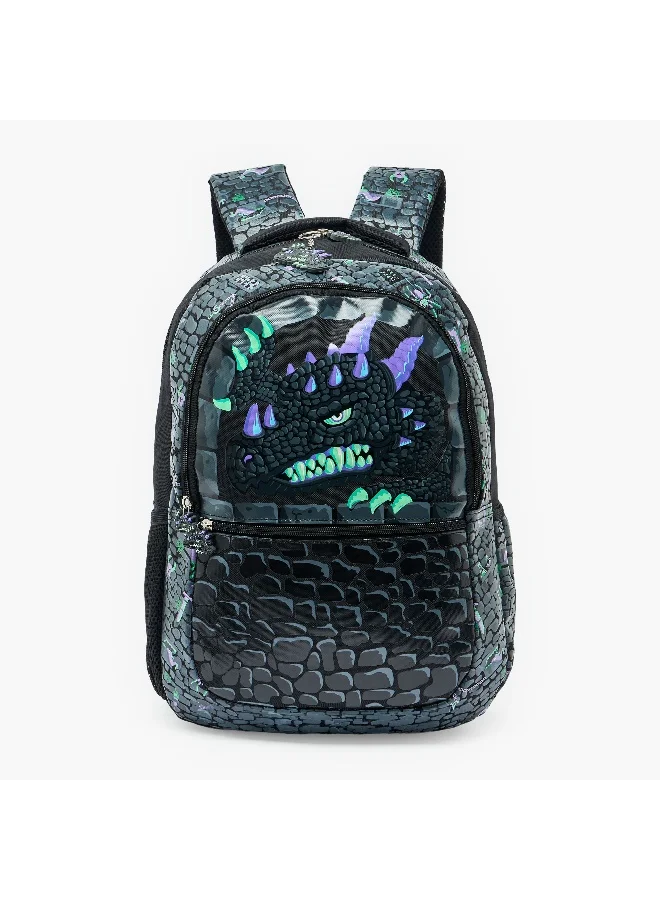 LIFESTYLE Backpack-17 Inch-Dragon-3 Cmprt (Leather+600D/Pvc) Grey \ 43X30X13