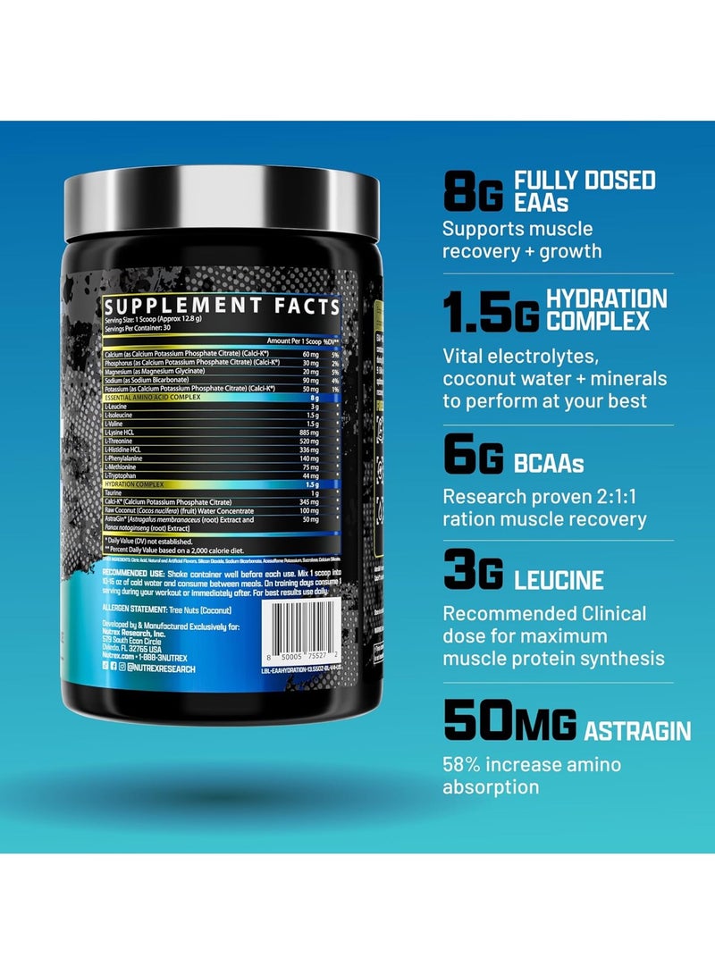 Nutrex Research EAA + Hydration 30 Serving Blueberry Lemonade 390g - Image 2