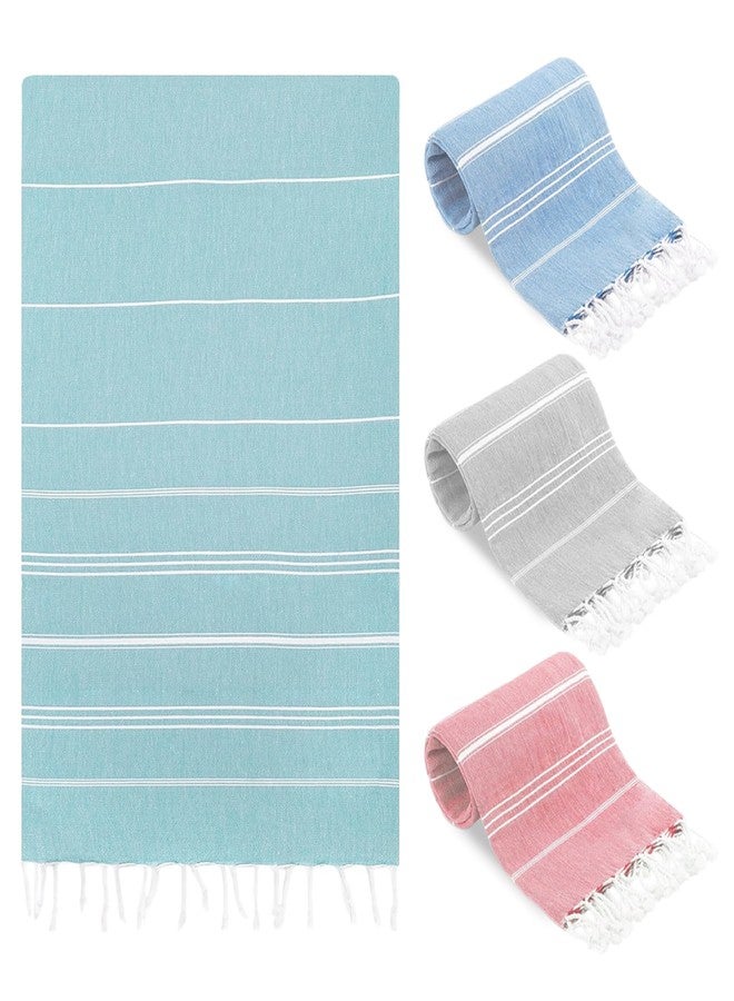 SUN NINJA Turkish Cotton Beach Towel - Light Blue - Image 1