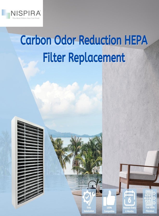 Nispira F1 C01 T02 Carbon Odor Reduction HEPA Filter Replacement For 3M Filtrete Room Air Purifier FAP-C01-F1, FAP-T02-F1, FAPF-F1-O, FAP-C01BA-G1, FAP-T02WA-G1, FAP-ST02W, FAP-ST02N 4 Packs - Image 4