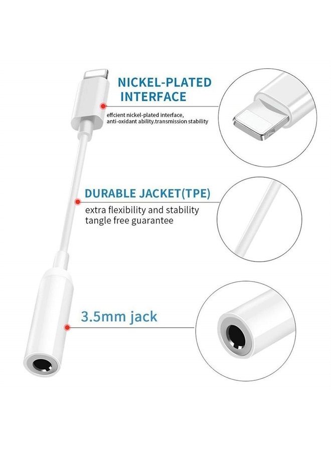 DesofIcon [معتمد من Apple MFi] محول سماعة رأس Lightning إلى 3.5 مم - عبوة 2 - Image 2