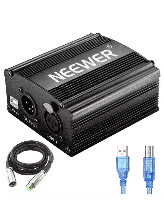 Neewer NW-800 Condenser Microphone Kit with USB 48V Phantom Power Supply, NW-35 Suspension Arm Stand, Shock Mount, Pop Filter for Home Studio Recording Broadcast YouTube Live Periscope - Image 4