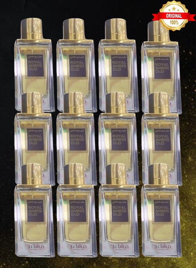 ماش 12 قطع عطر رويال عنبر عود 100 مل - Image 1