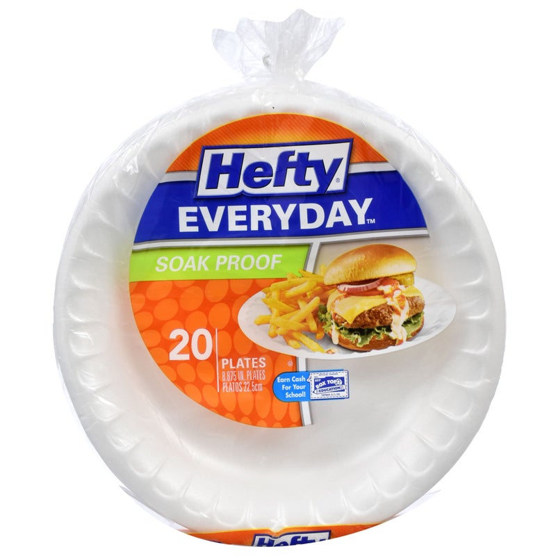 Hefty Soak Proof Foam Disposable Plates 20 ct