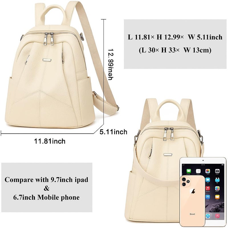 TrueArch Anti-Theft Cross Leather Backpack & Purse for Women | Shoulder Bag for Women and Girls | College Bag for Girls | Multipurpose Travel Bag | Durable | Convertible - Image 5
