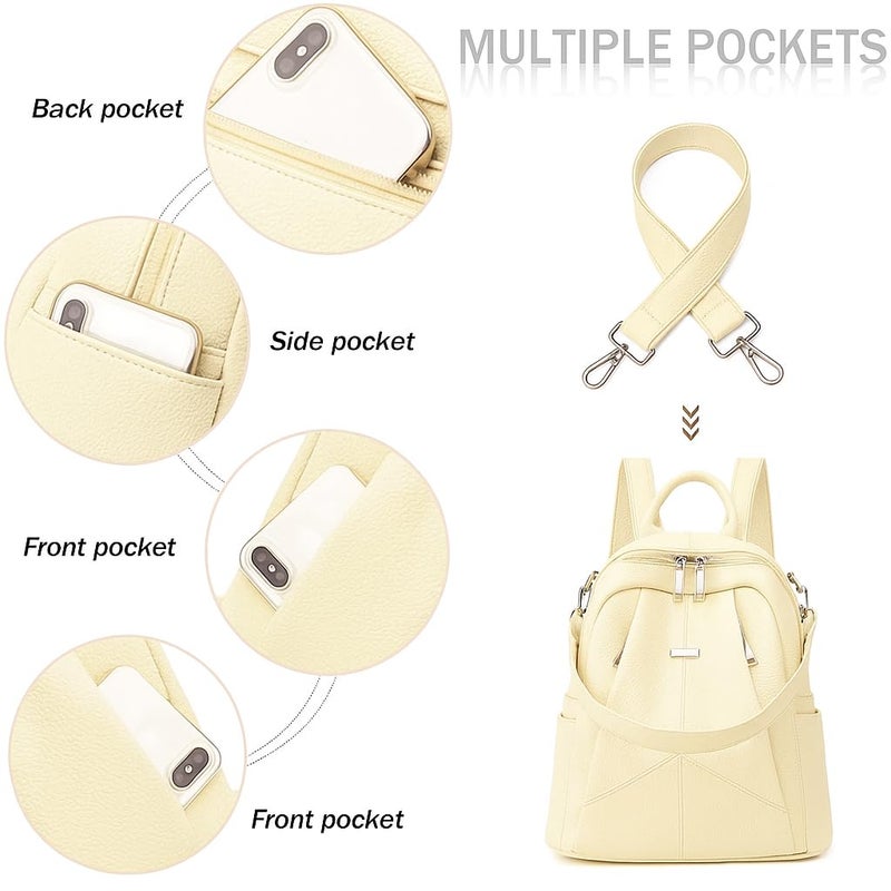 TrueArch Anti-Theft Cross Leather Backpack & Purse for Women | Shoulder Bag for Women and Girls | College Bag for Girls | Multipurpose Travel Bag | Durable | Convertible - Image 2