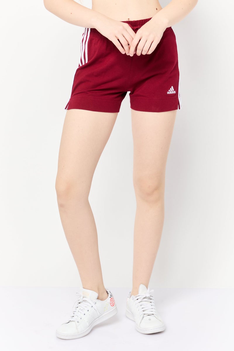 Adidas Women Sportswear Fit Outdoor Shorts, Maroon  - Image 1