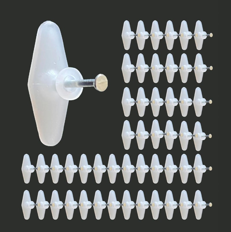 Jinka Nails (Regular Size, 50 Pieces) Wall Hooks for Photo Frames, Clocks, Mirrors, Keys, Decorative Items, etc. Holds Upto 3 Kgs. Wall Hooks for Hanging Strong - 50 Pieces Packet. - Image 1